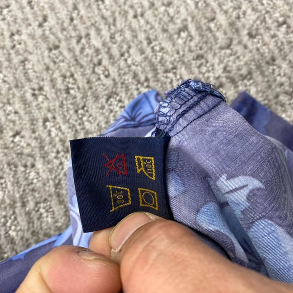 Gotcha Floral Shirt Men Large L Blue Button Down Short Sleeve Hawaiian Beach - Picture 7 of 10